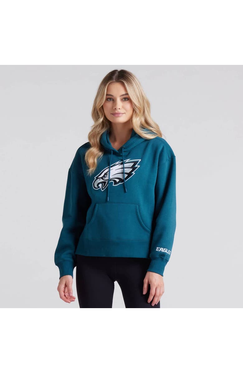 FANATICS Women's Fanatics Green Philadelphia Eagles Legacy Fleece Pullover Hoodie, Alternate, color, 
