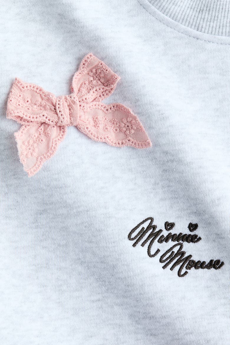 Printed Sweatshirt, Alternate, color, Gray melange/Minnie Mouse