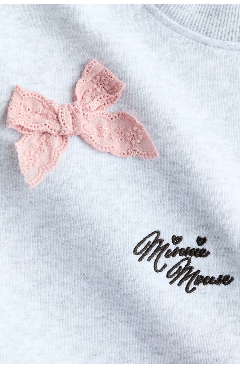 H&M Printed Sweatshirt, Alternate, color, Gray Melange/Minnie Mouse