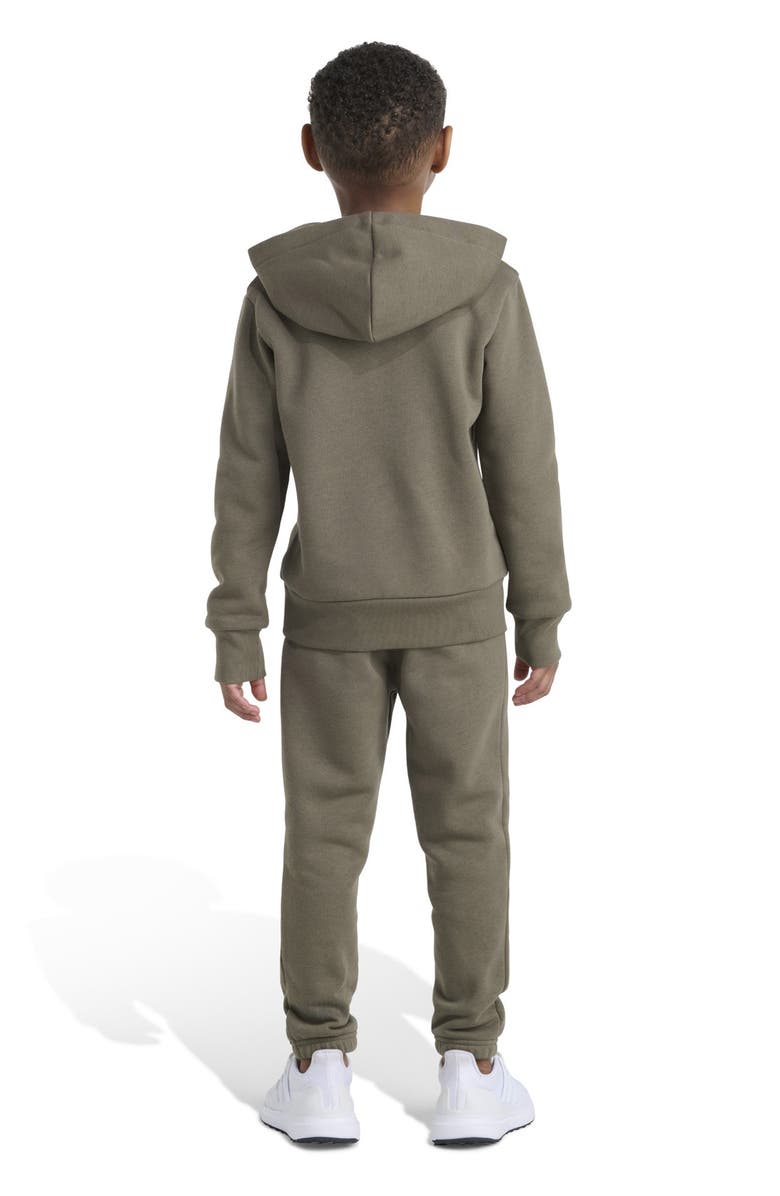 adidas Kids' Fleece Hoodie & Sweatpants Set, Alternate, color, Olive
