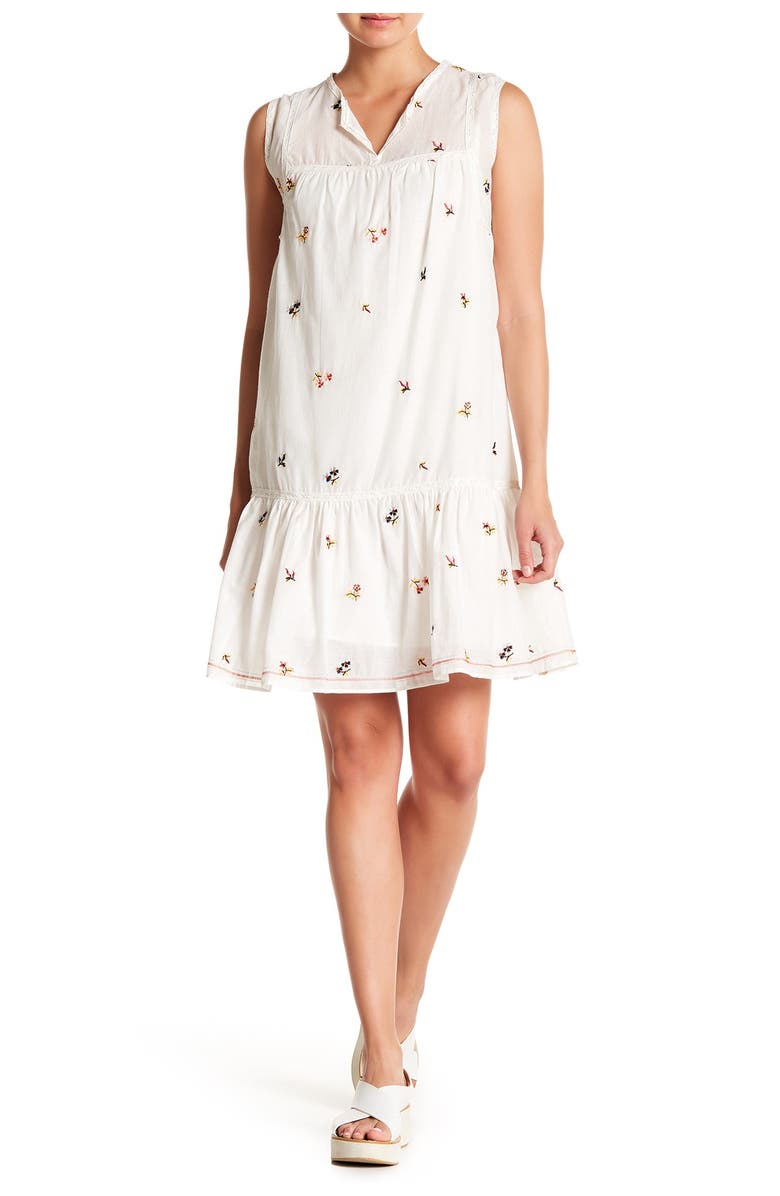 MAX STUDIO Embroidered Babydoll Dress, Main, color, 