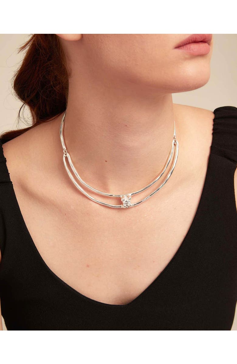 UNODE50 Twin Radiance Collar, Alternate, color, Silver