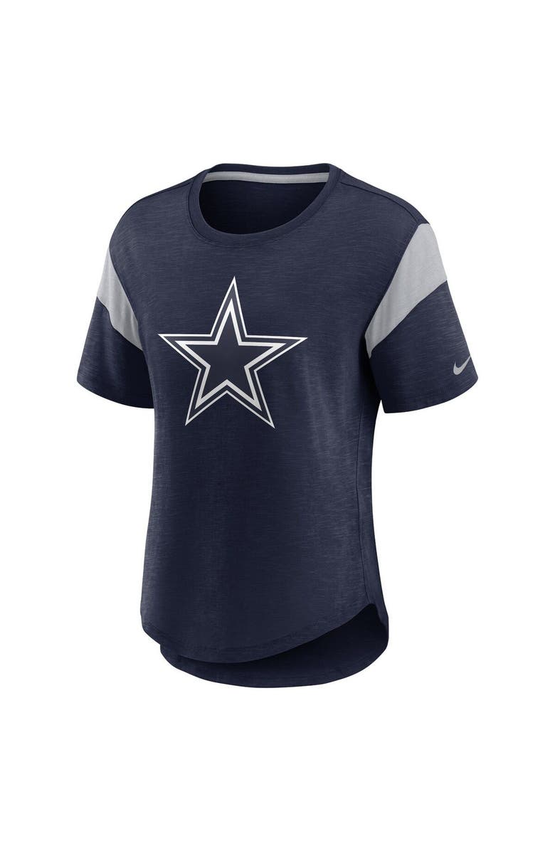 Nike Women's Nike Heather Navy Dallas Cowboys Primary Logo Fashion Top, Alternate, color, Heather Navy