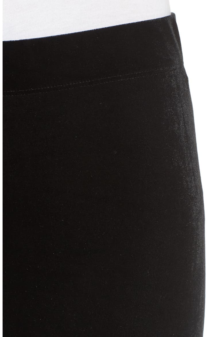 Luxe Velvet Leggings, Alternate, color, BLACK