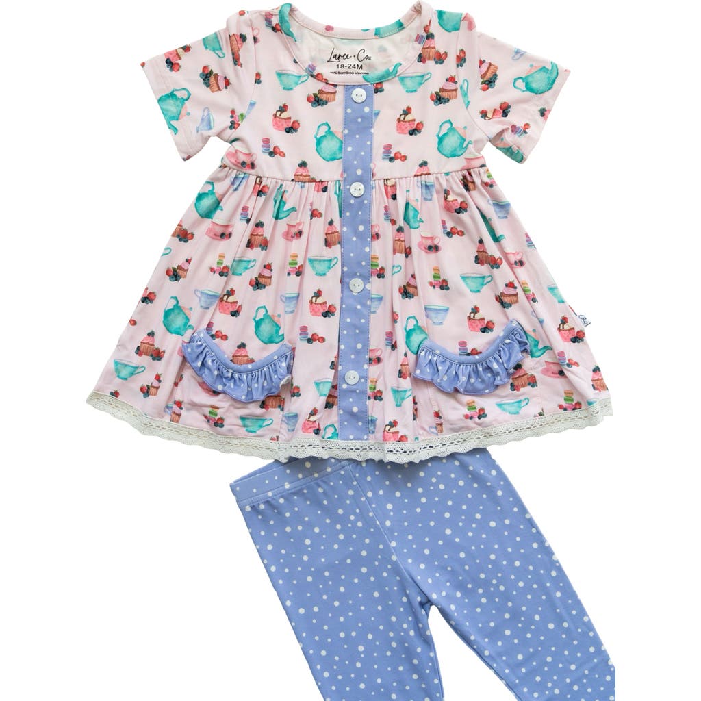 Laree + Co Lillian's Garden Tea Party Tunic & Legging Set In Multi