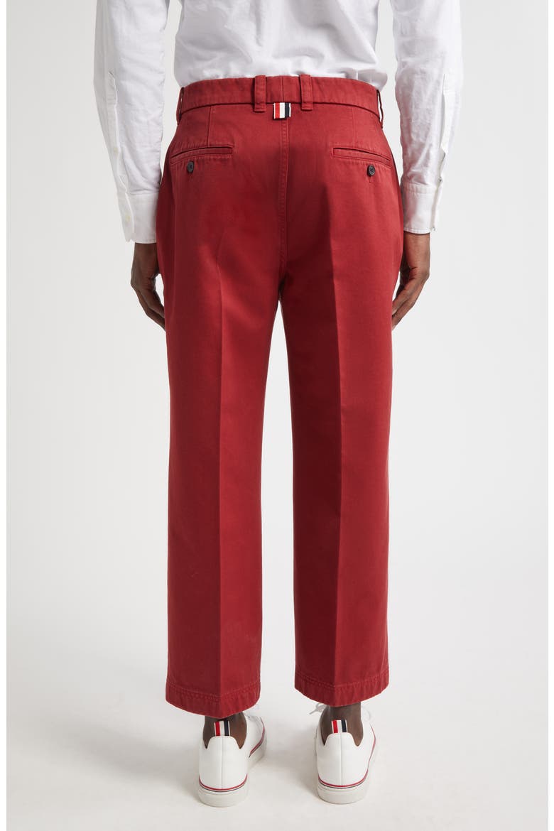 Cotton Twill Crop Chinos, Alternate, color, BURGUNDY