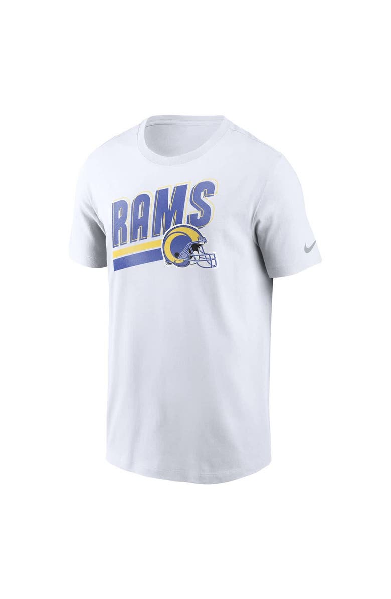 Nike Men's Nike White Los Angeles Rams Essential Blitz Lockup T-Shirt, Alternate, color, White
