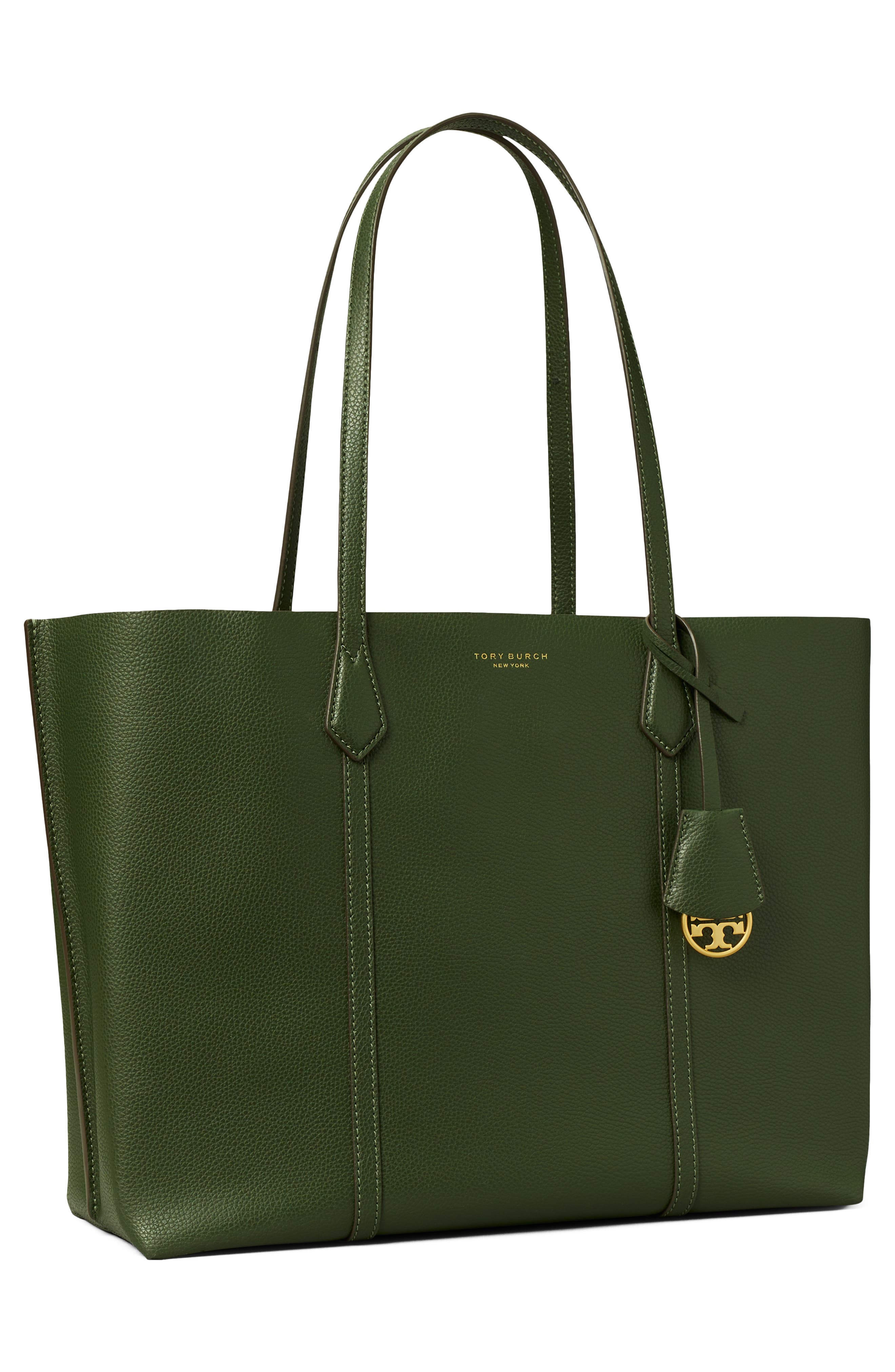 Tory Burch Perry Triple Compartment Leather Tote, Alternate, color, 