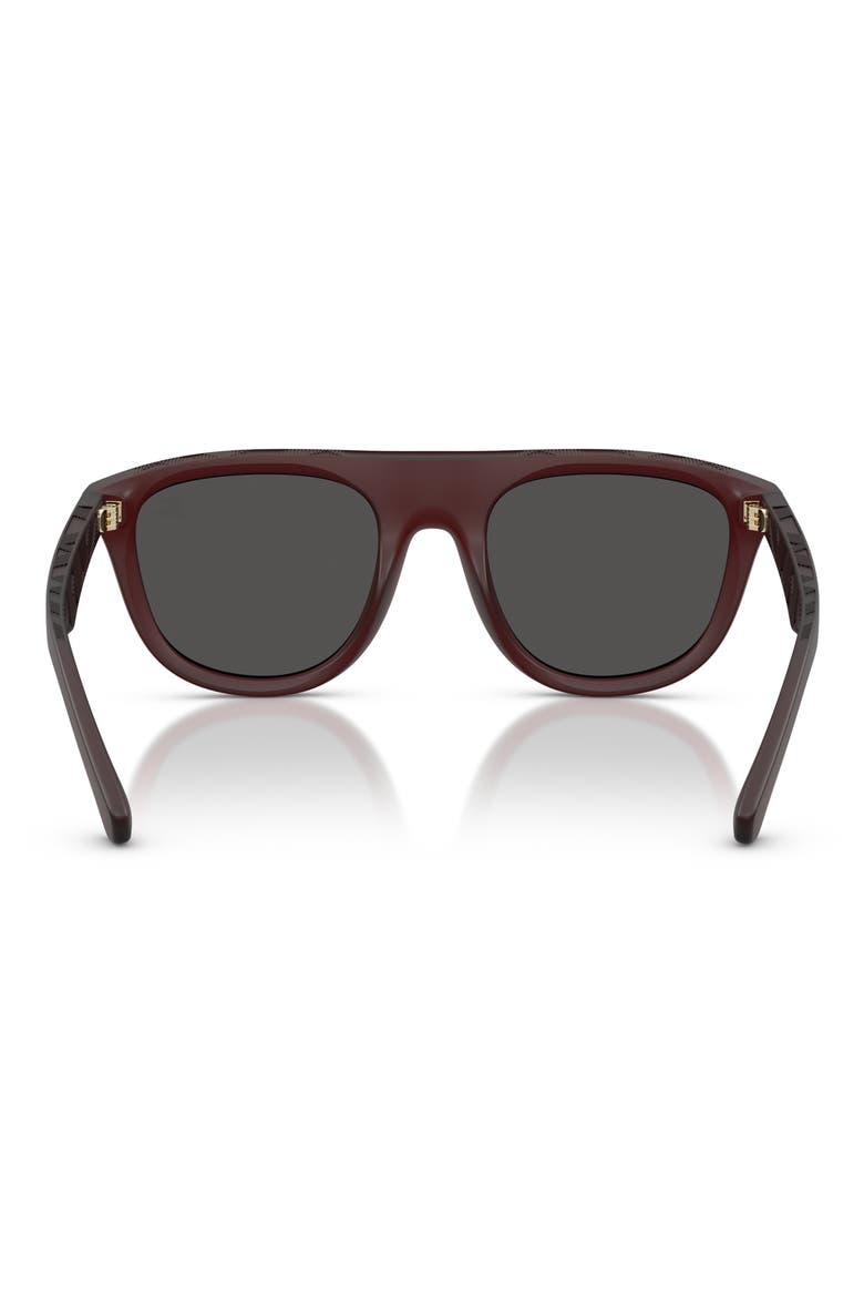 55mm Square Sunglasses, Alternate, color, MATTE BORDEAUX / DARK GREY