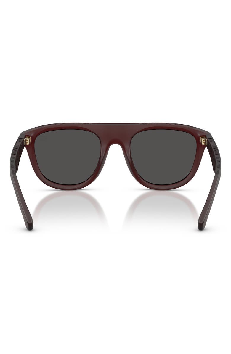 Burberry 55mm Square Sunglasses, Alternate, color, Matte Bordeaux / Dark Grey