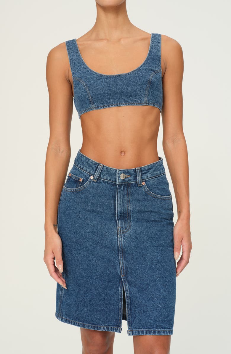 DL1961 Lexie High Waist Denim Skirt, Alternate, color, North Beach