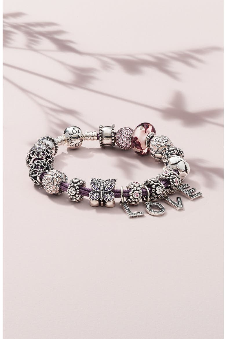 'Pavé Lights' Bead Charm, Alternate, color, STERLING SILVER/ MULTICZ