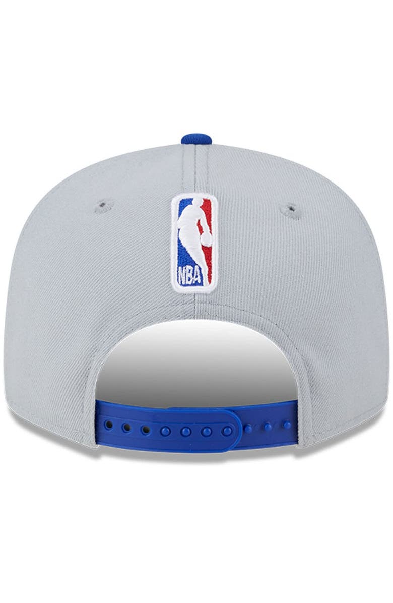 New Era Men's New Era Gray/Royal Golden State Warriors Tip-Off Two-Tone 9FIFTY Snapback Hat, Alternate, color, Gray