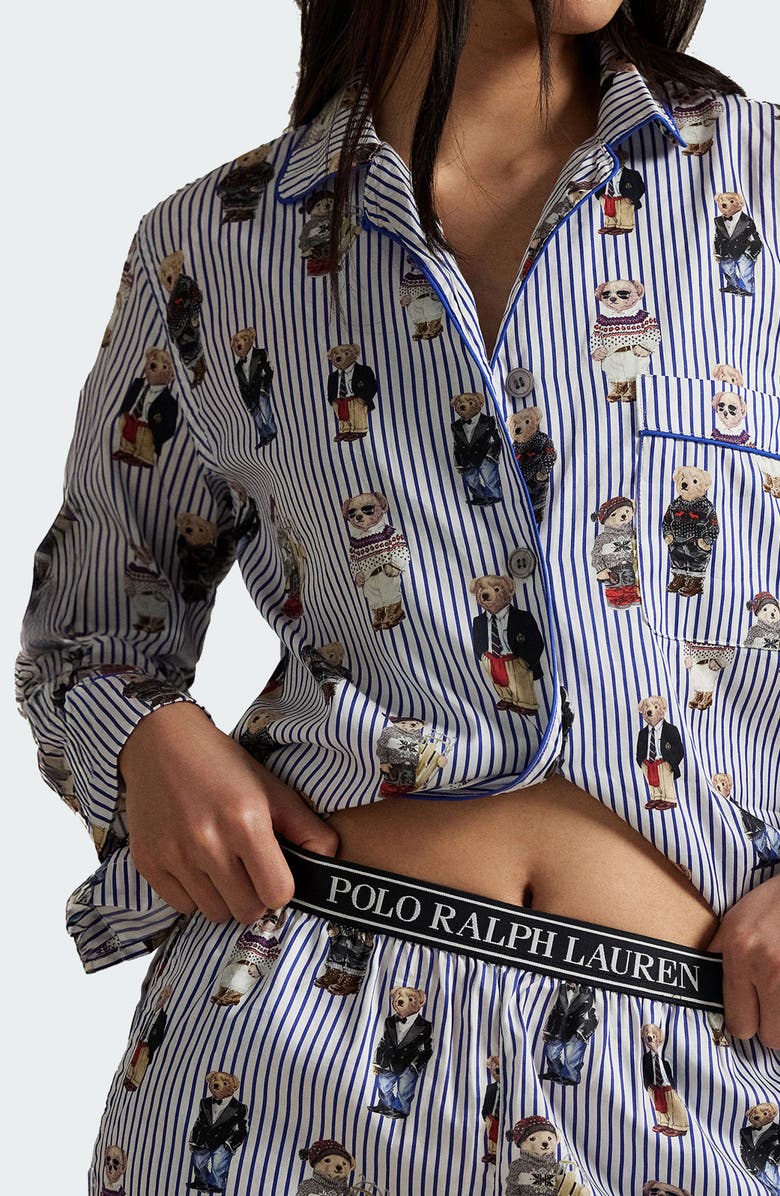 Polo Ralph Lauren Madison Cotton Pajamas, Alternate, color, Snowfall Blue