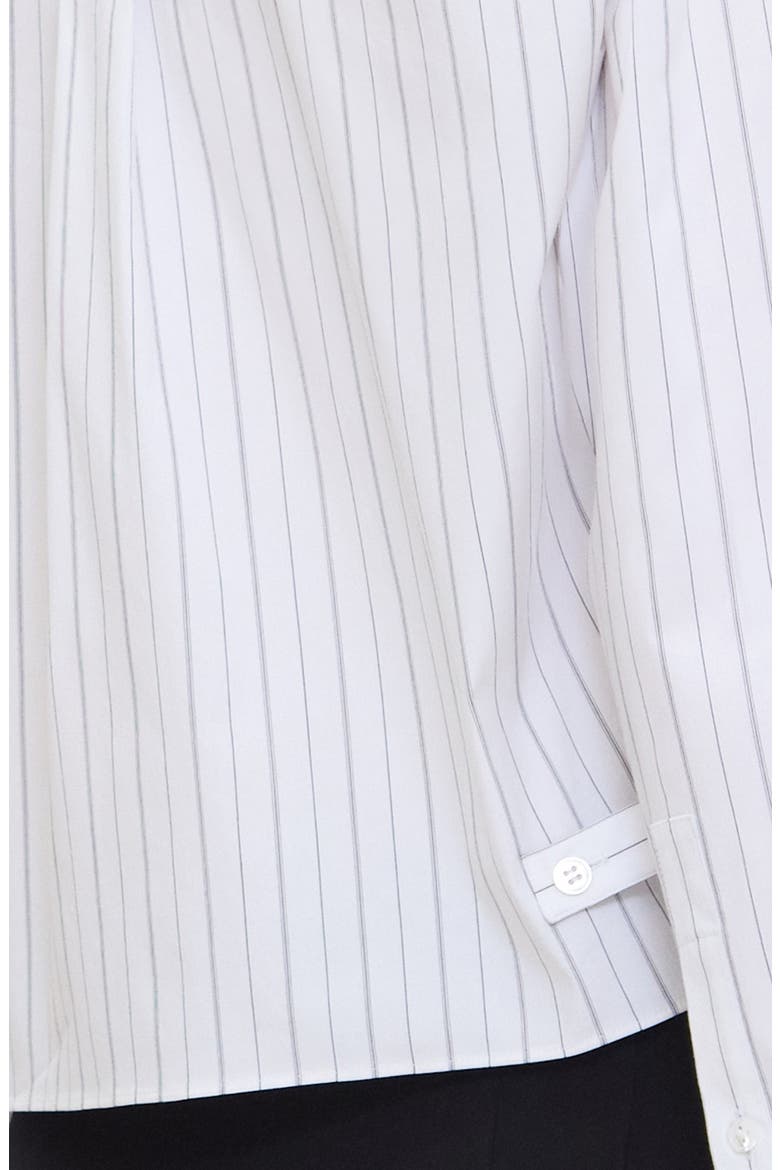 Side Tab Crop Button-Up Shirt, Alternate, color, BLACK MULTI