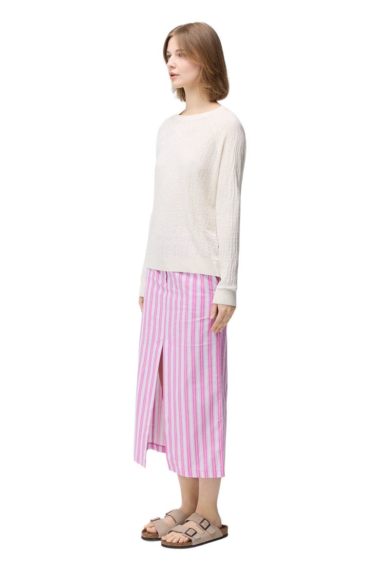 Silk Cashmere Textured Sweater, Alternate, color, whisper white