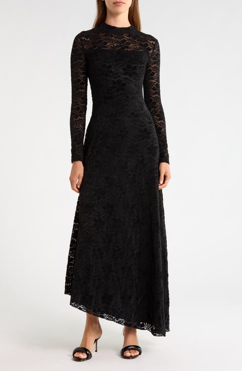 Winnie Velvet Floral Long Sleeve Dress