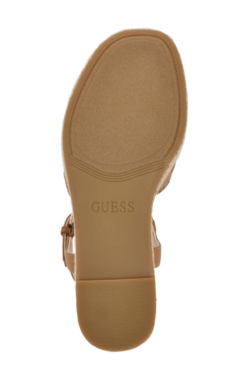 Guess Taani Platform Wedge Sandal In Medium Brown