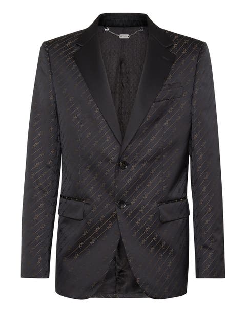 Jacquard/Silk Blazer Men