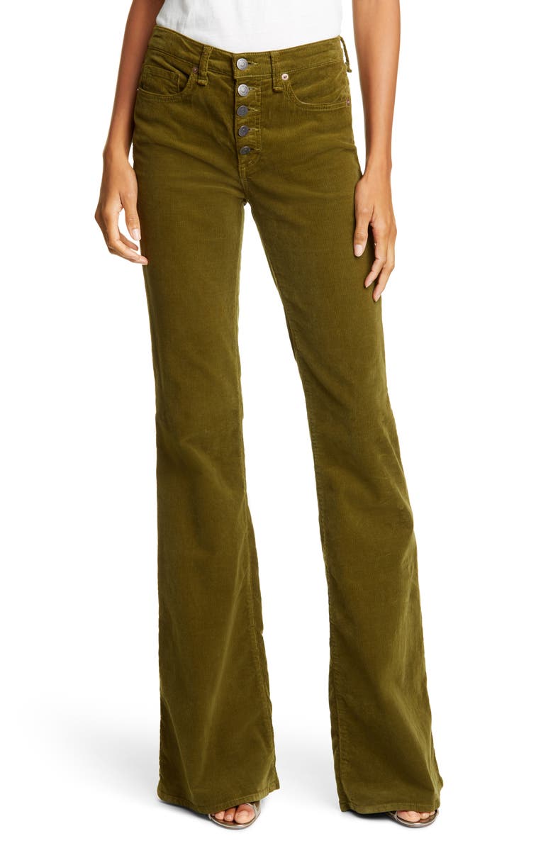 Veronica Beard Beverly High Waist Corduroy Flare Pants, Main, color, 