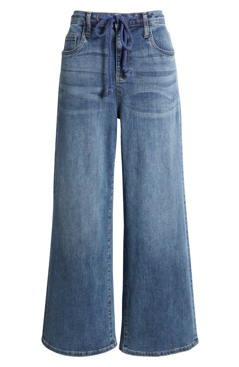 HINT OF BLU Mighty Drawstring High Waist Wide Leg Jeans, Alternate, color, Relaxed Blue
