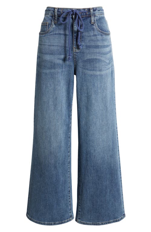 Hint Of Blu Mighty Drawstring High Waist Wide Leg Jeans