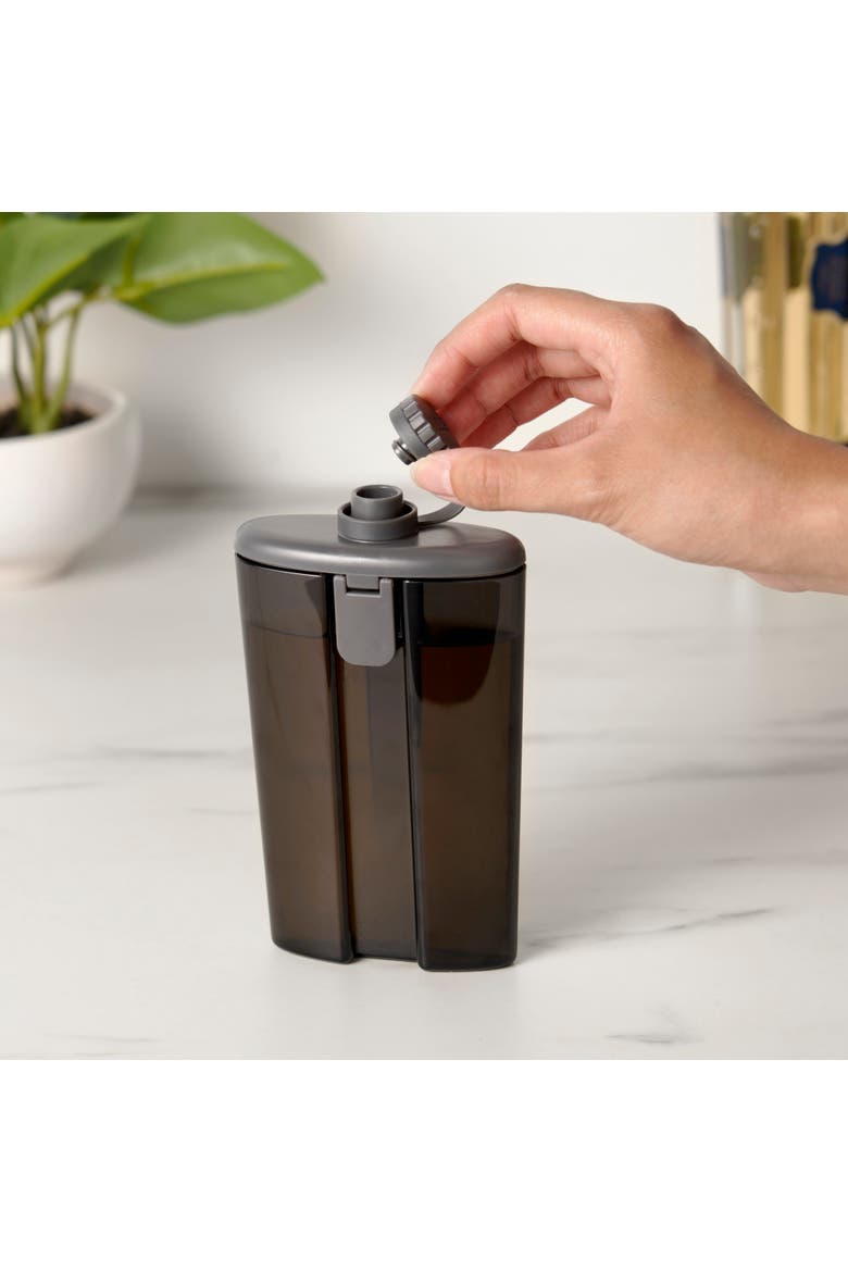 Easy-Fill 6 oz Plastic Flask, Alternate, color, Gray