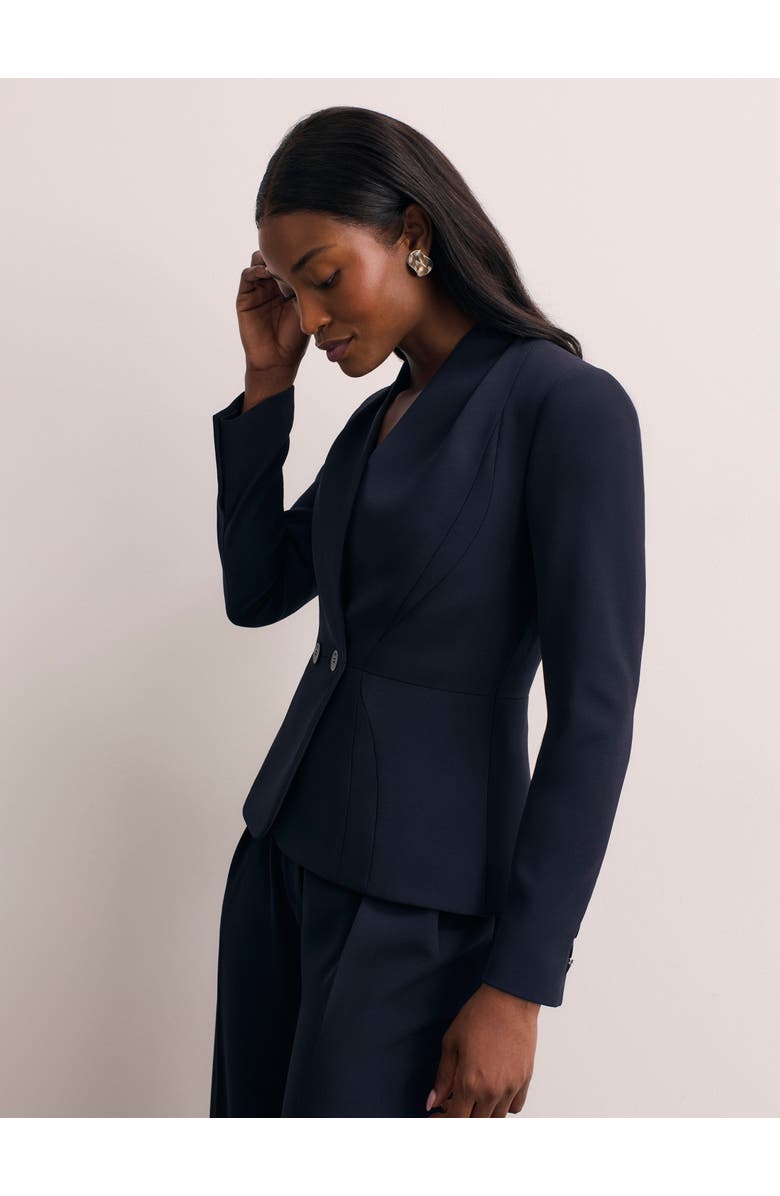 The Fold Arno Clever Crepe Blazer, Alternate, color, Navy