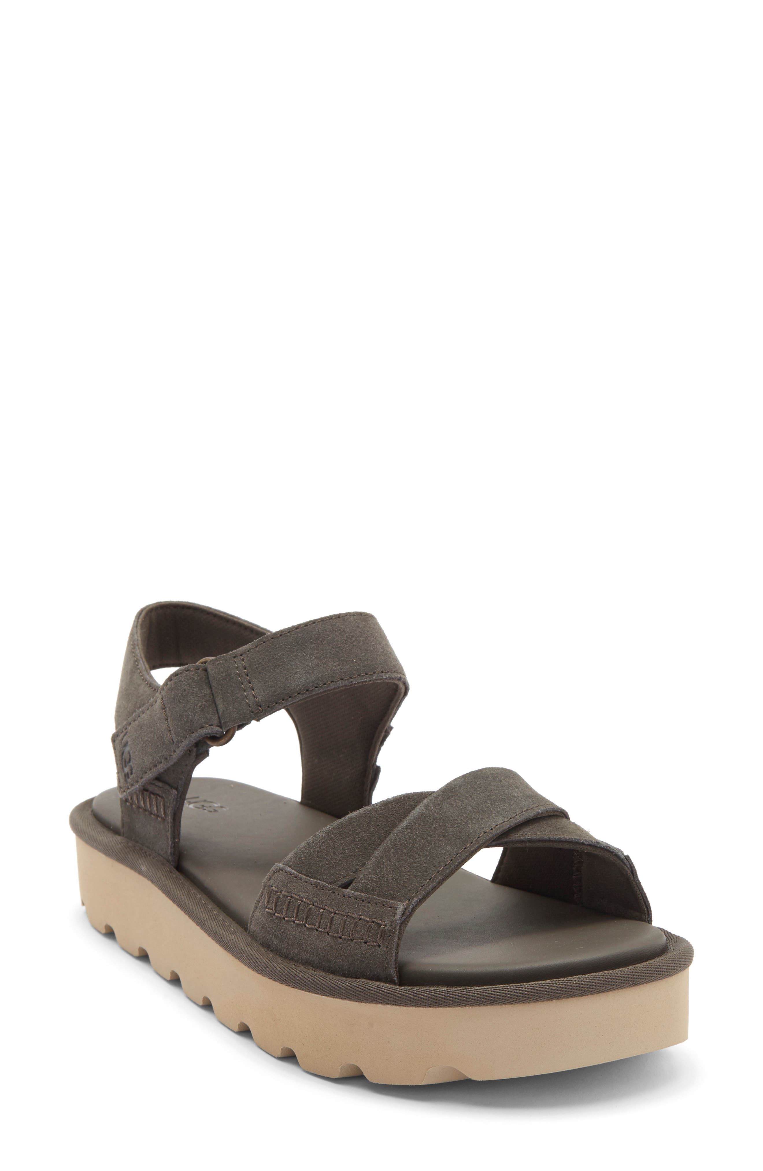 UGG<sup>®</sup> Sungaze Strappy Sandal, Main, color, Dense Smoke