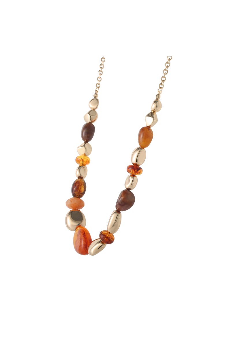 Beaded Chunky Necklace Gold-Tone 18"+3", Country and Western Jewelry for Women, Country Concert Necklace, Main, color, Gold-Tone