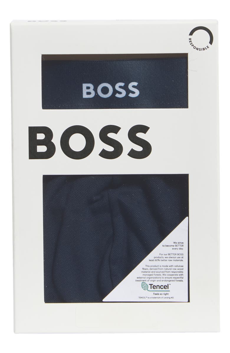 BOSS Trunk Soft Piqué Boxer Briefs, Main, color, Dark Blue