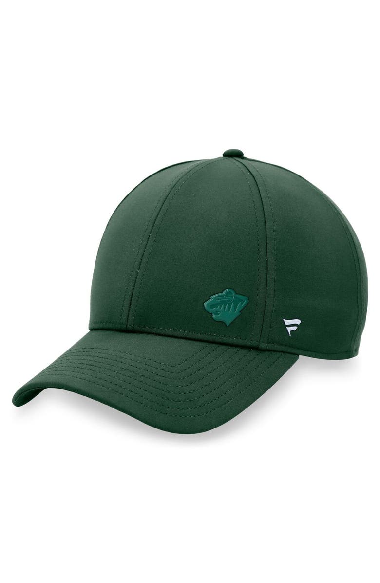 FANATICS Women's Fanatics Branded Green Minnesota Wild Authentic Pro Road Structured Adjustable Hat, Main, color, 