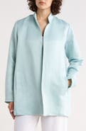 Eileen Fisher Long Linen & Silk Jacket