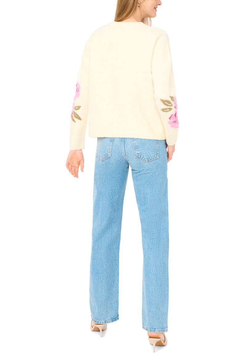 Floral Sweater, Alternate, color, LEMON MIST