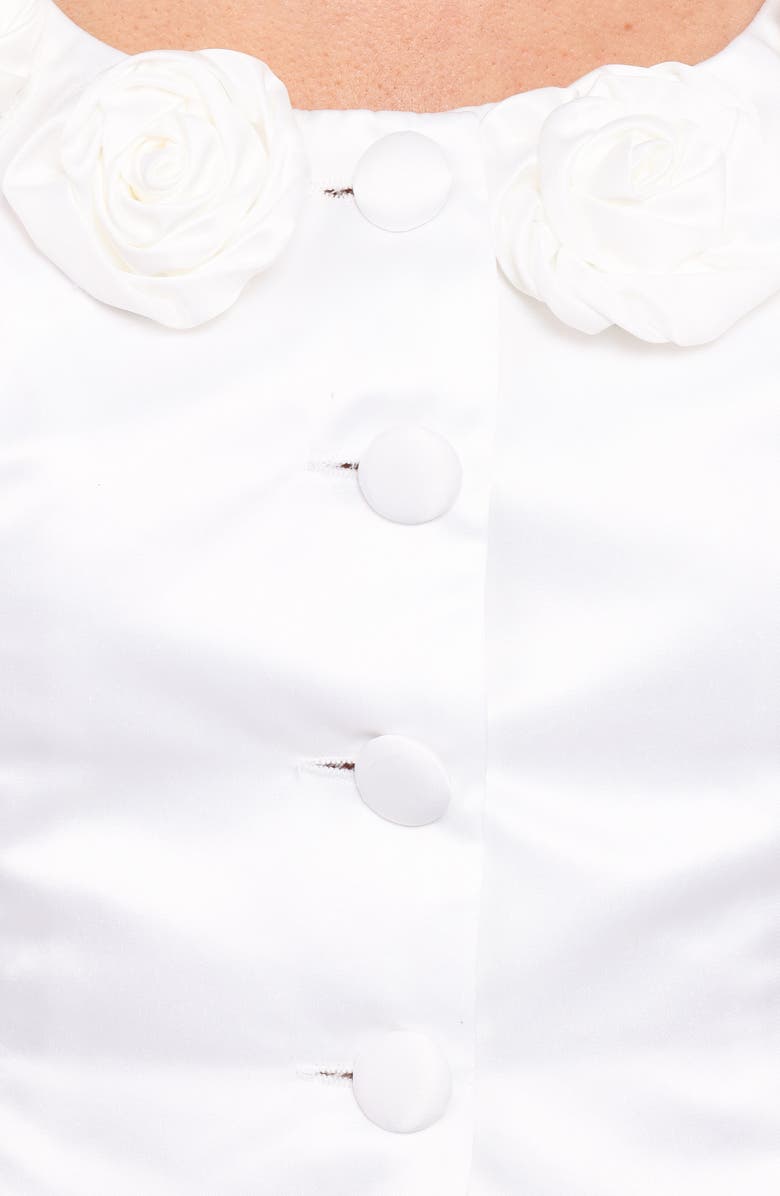 Petal & Pup Xara Rosette Trim Satin Vest, Alternate, color, 