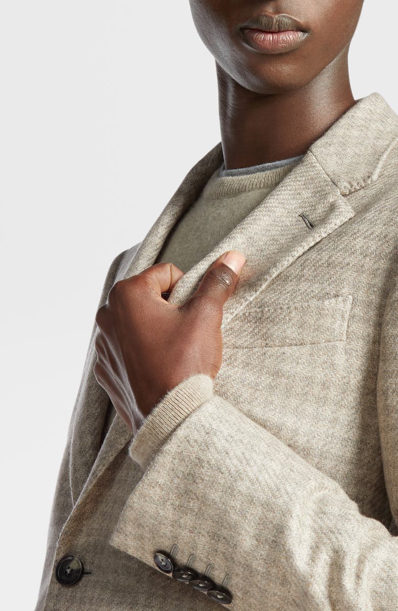 ZEGNA Fairway Plaid Oasi Cashmere Sport Coat, Alternate, color, 