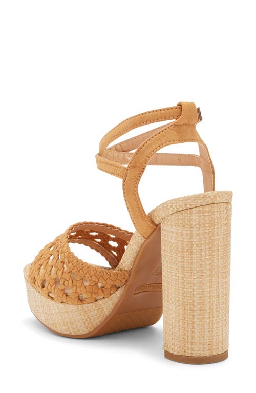 Top Guy Shoes Eleanor Platform Sandal In Tan Suede