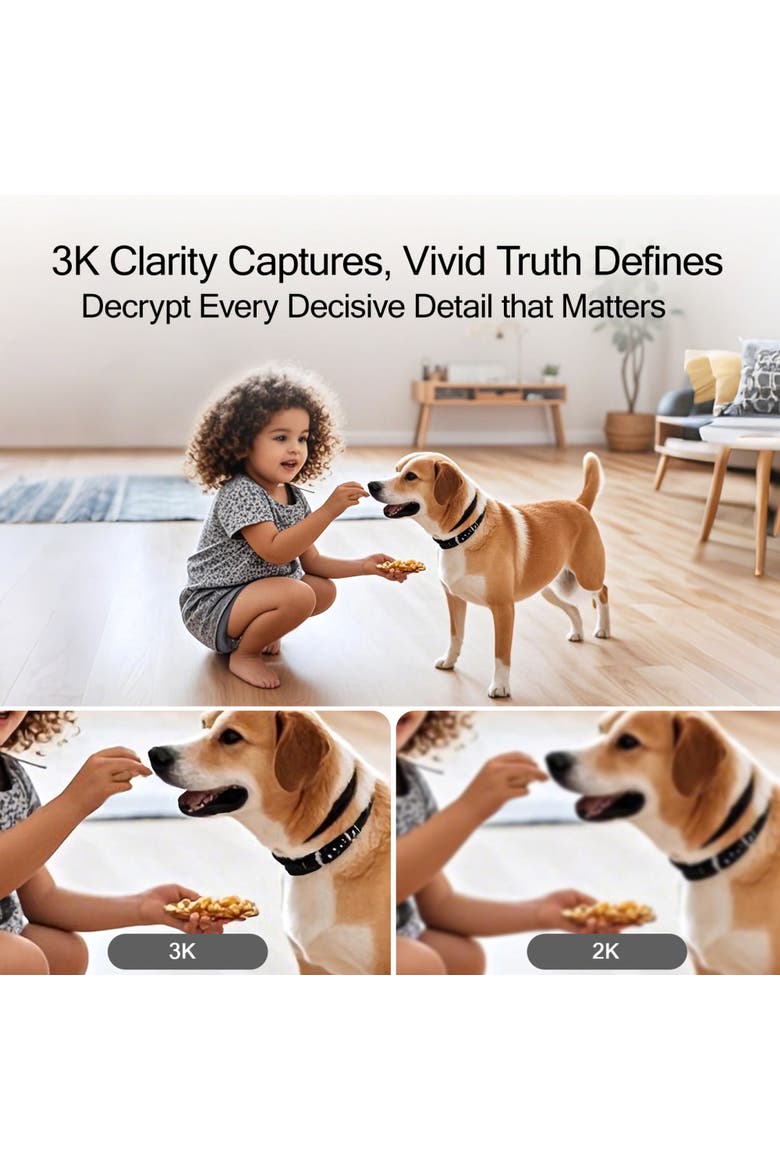 2 pack Smart Indoor Camera Dual-Band WiFi6, Alternate, color, White