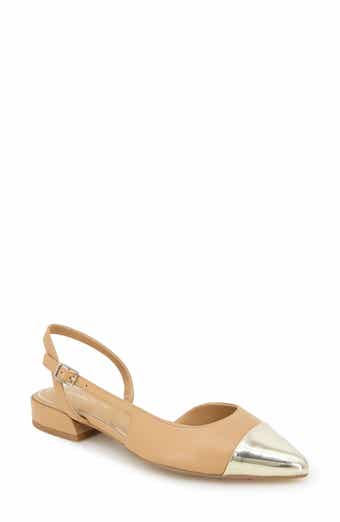 Cayla Slingback Half d'Orsay Pointed Cap Toe Pump
