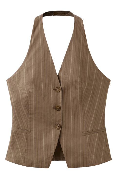 Stripe Halter Vest