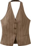 MANGO Stripe Halter Vest