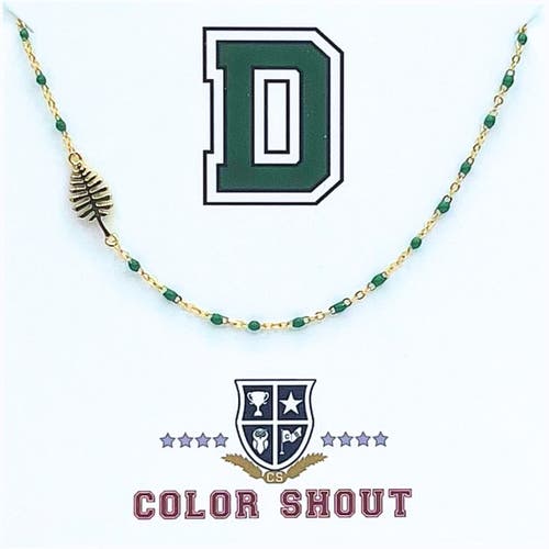 Color Shout Dartmouth University Side Necklace In Gold