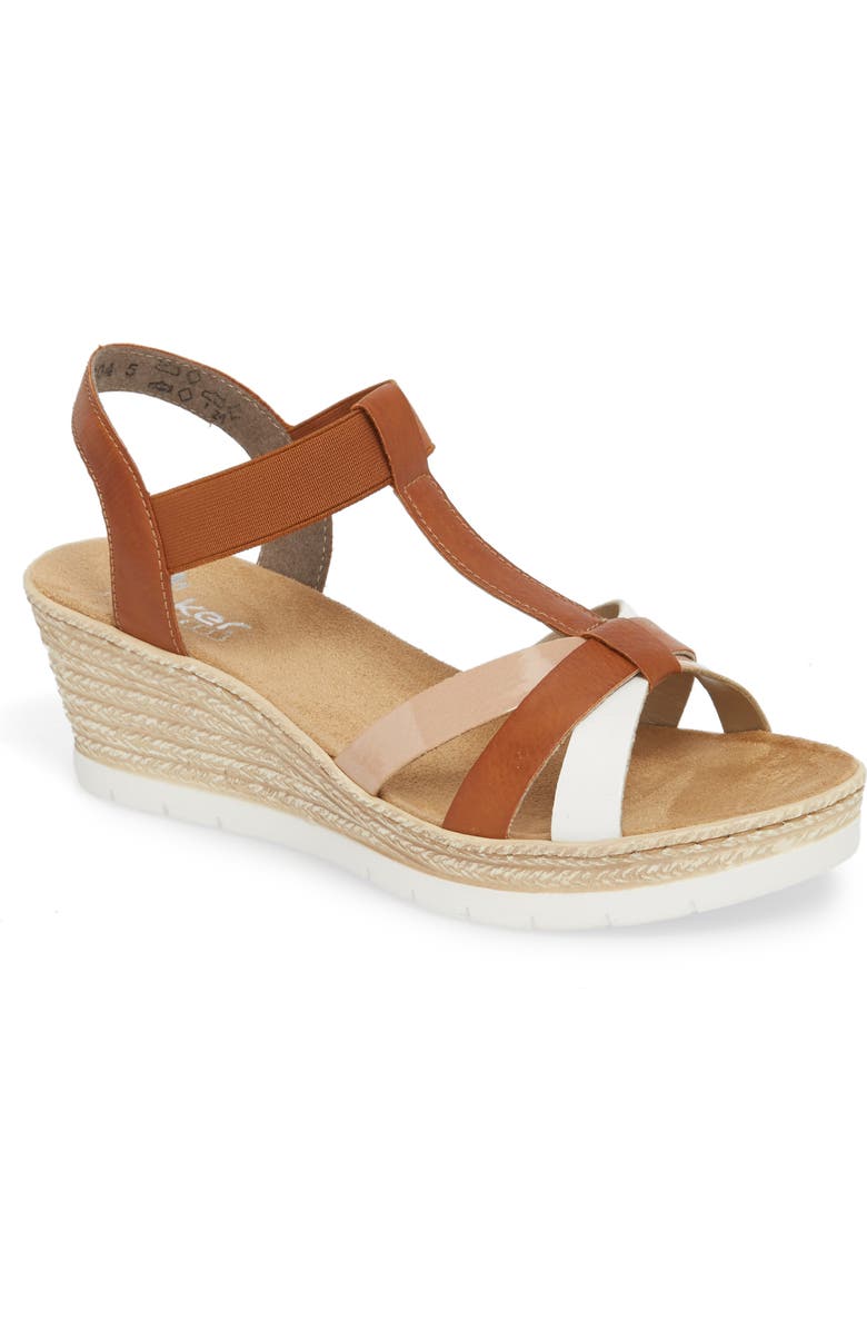 Rieker Antistress Fanni 95 Espadrille Wedge Sandal, Main, color,
