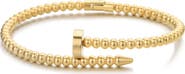 Adornia 18K Gold Plated Nail Textured Hinged Bracelet