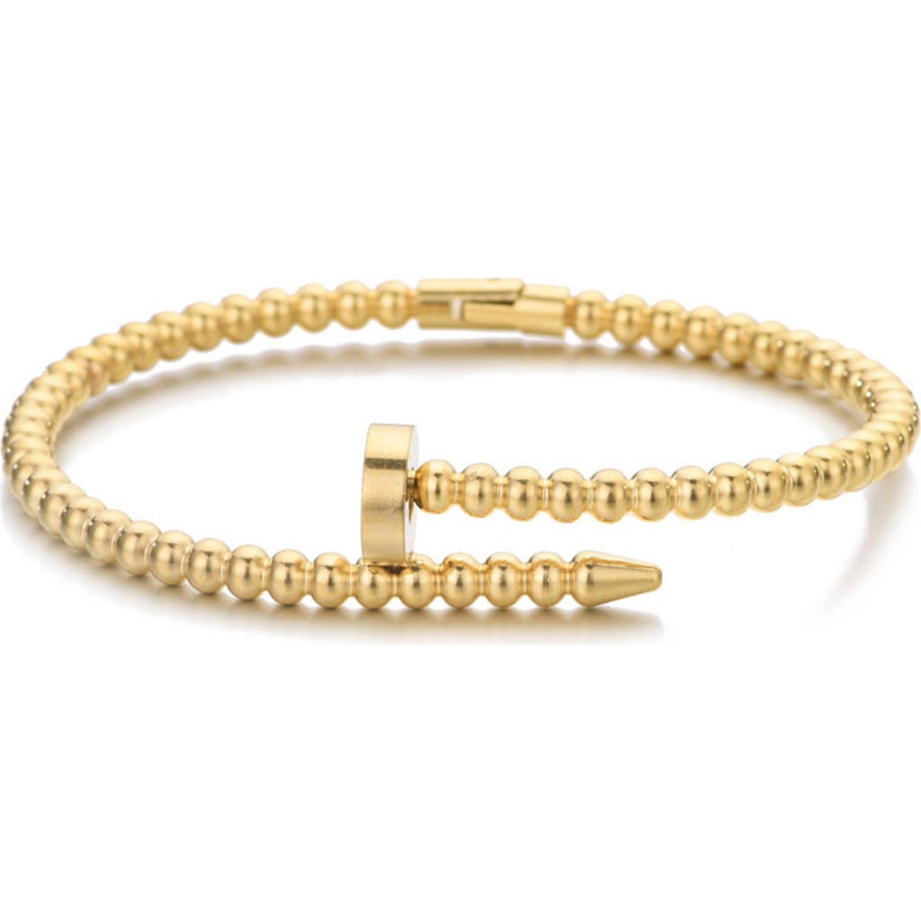 Adornia Tarnish Resistant 18k Gold Plated Beaded Nail Cuff In Gold