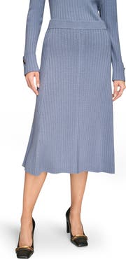 Donna Karan New York Rib Midi Sweater Skirt