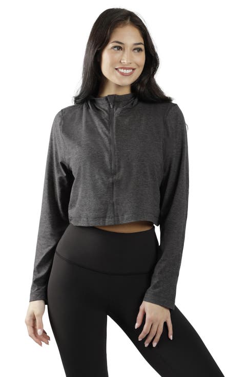 Half Zip Pullover Hoodie Top