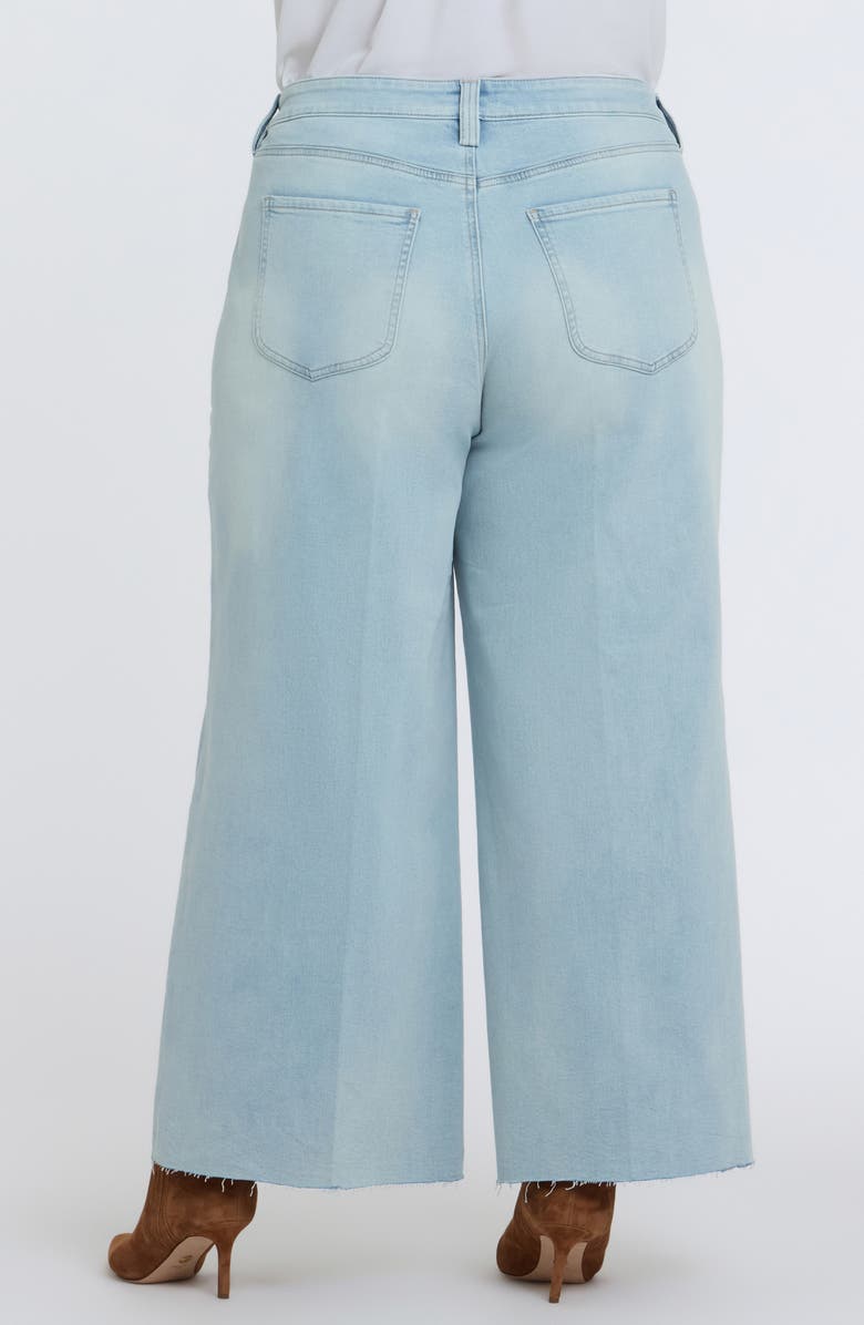 NYDJ Simone Raw Hem High Waist Wide Leg Utility Jeans, Alternate, color, Desert Shoreline