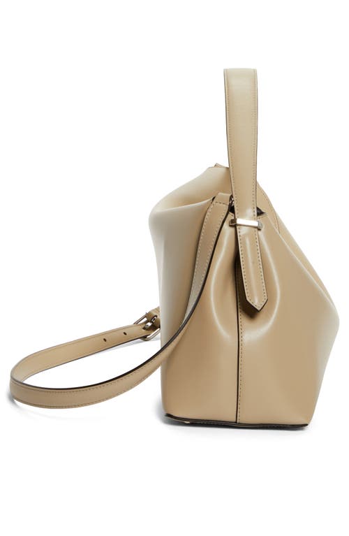 Totême Toteme T-lock Top Handle Leather Shoulder Bag In Fawn