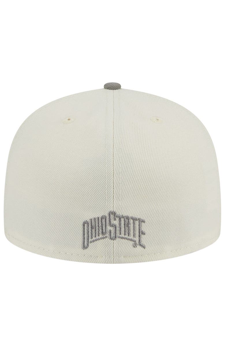 New Era Men's New Era Stone/Gray Ohio State Buckeyes Chrome & Concrete 59FIFTY Fitted Hat, Alternate, color, 